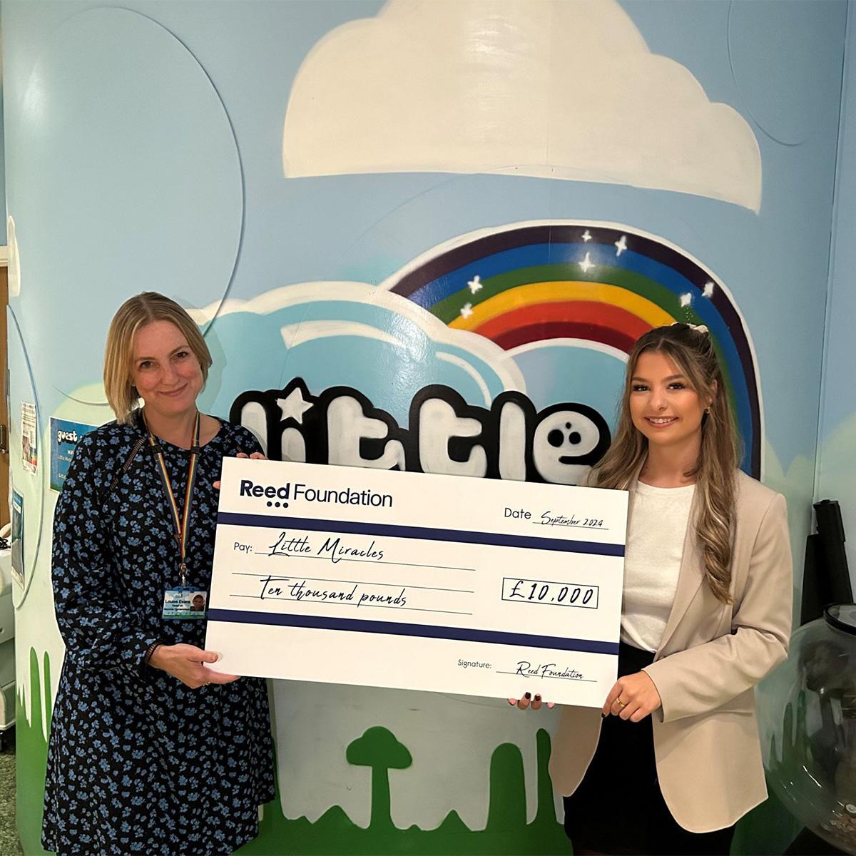 Reed co-member Jade Rossell, who chose to donate £10k to Little Miracles as part of the charity raffle initiative.