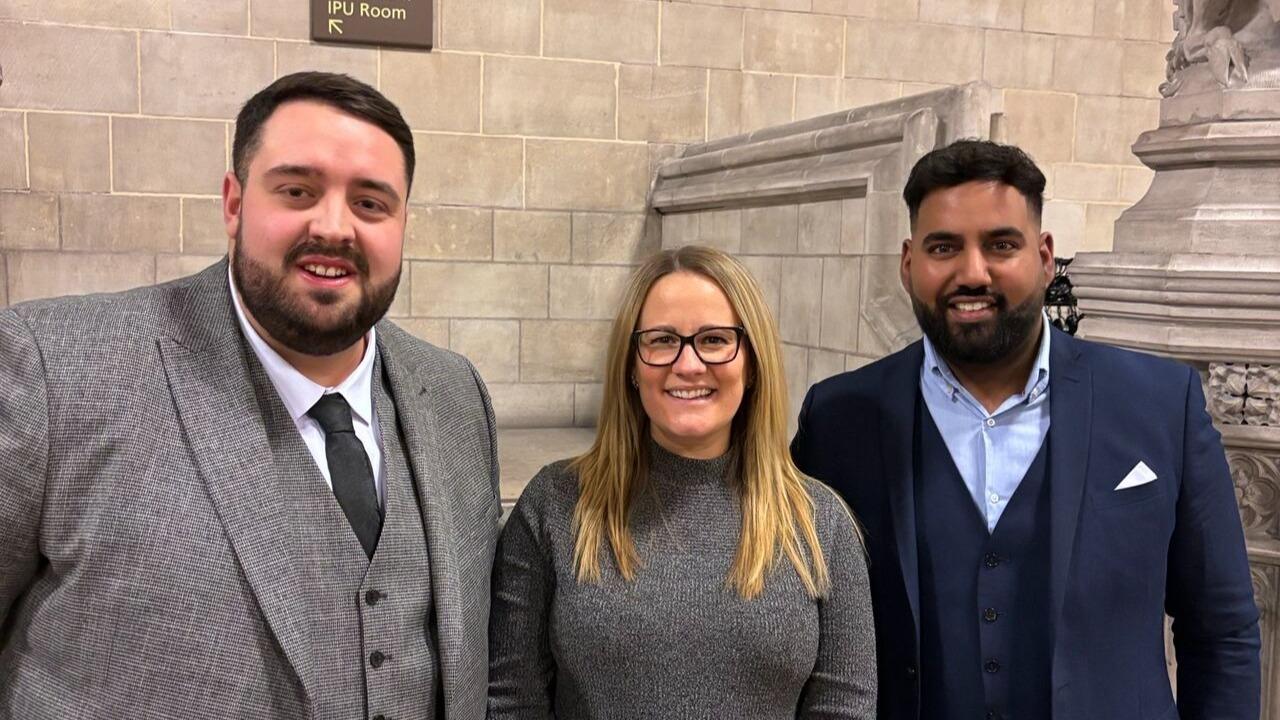 Kiran (right) with colleagues supporting the Better Hiring Institute at the UK Houses of Parliament.